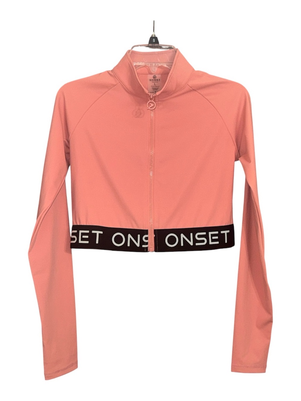OnSet Pink  Zip Cropped Athletic Jacket